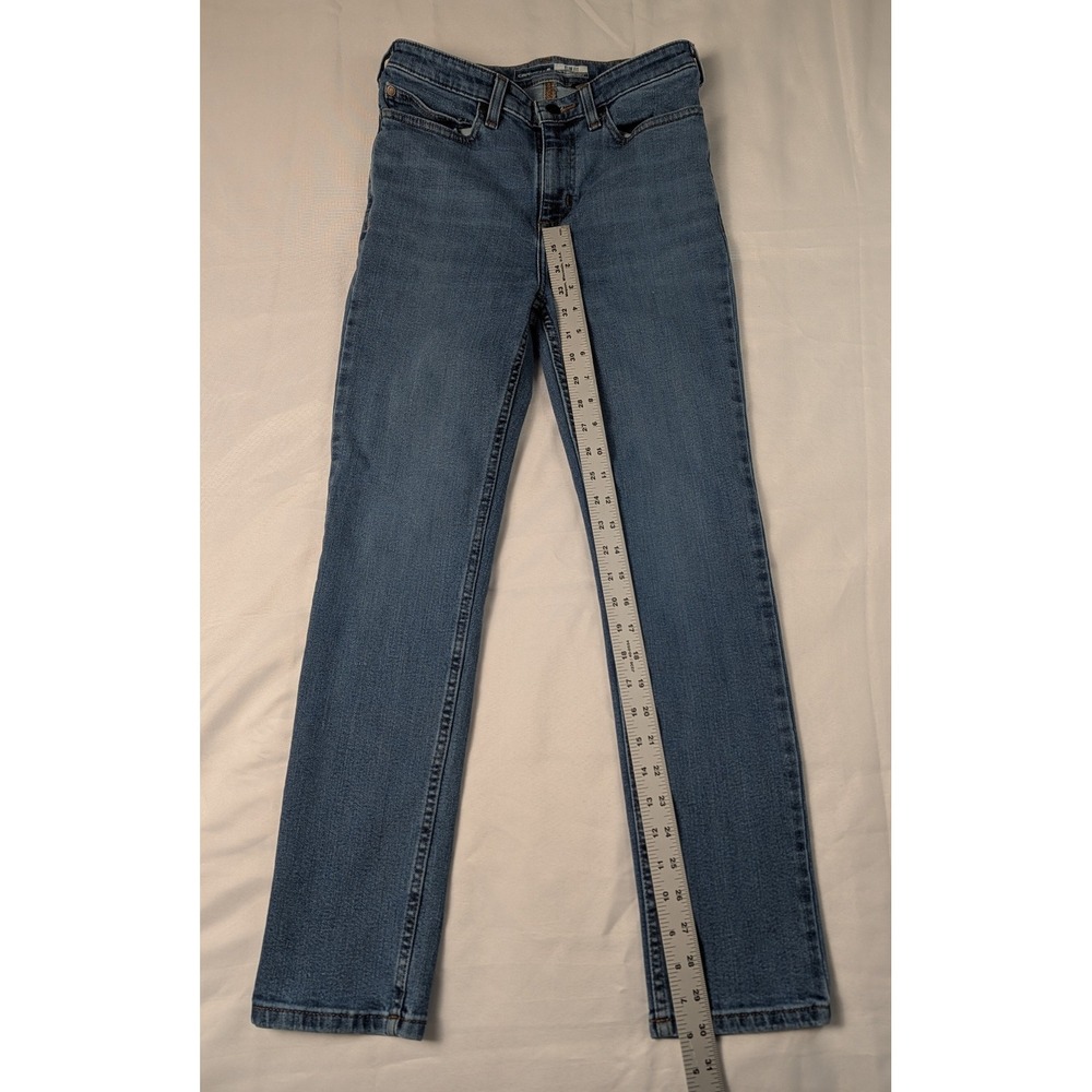 Carhartt Slim Fit Jeans Womens 2 Short Medium Wash Blue Denim Workwear - Picture 7 of 13